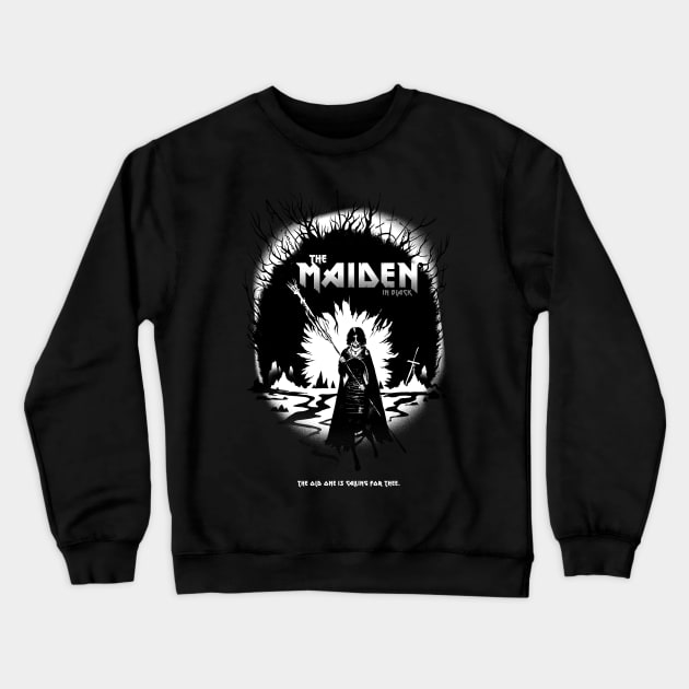 The Maiden in Black Crewneck Sweatshirt by Crowsmack